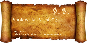 Vaskovits Virág névjegykártya
