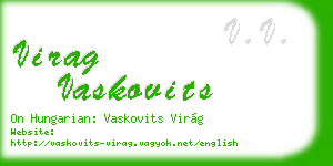 virag vaskovits business card
