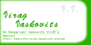 virag vaskovits business card
